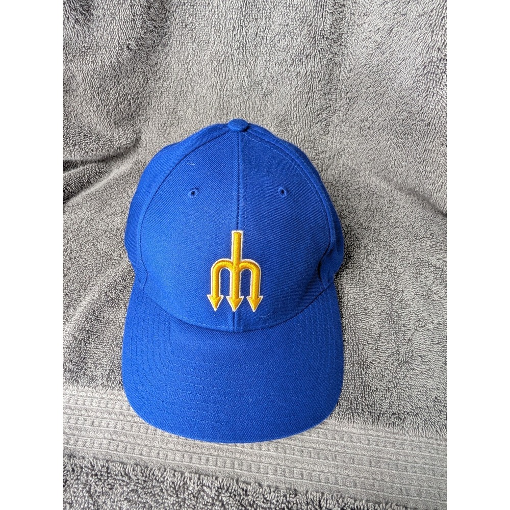 Seattle Mariners Cooperstown Collection Blue Trident Logo Adjustable Hat Cap